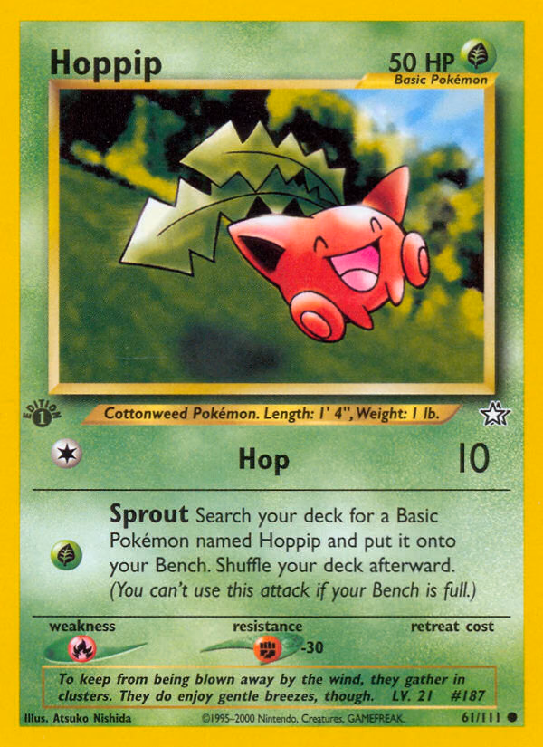 Hoppip (Unlimited) Pokemon card (61/111, Neo Genesis)