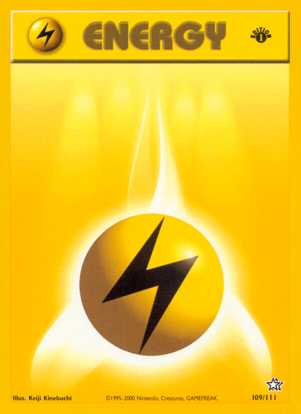 Lightning Energy (Unlimited) Pokemon card (109/111, Neo Genesis)