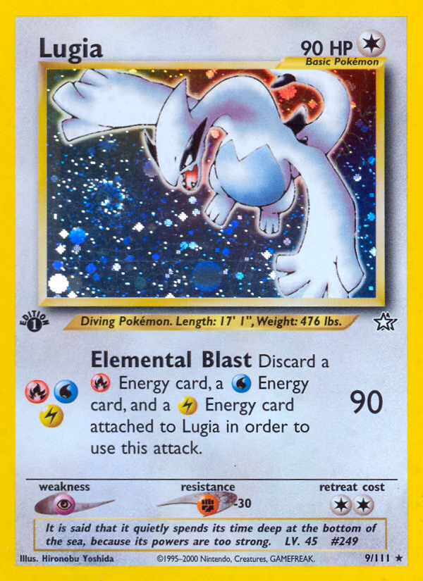Lugia (Unlimited) Pokemon card (9/111, Neo Genesis)