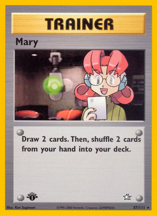 Mary (Unlimited) Pokemon card (87/111, Neo Genesis)