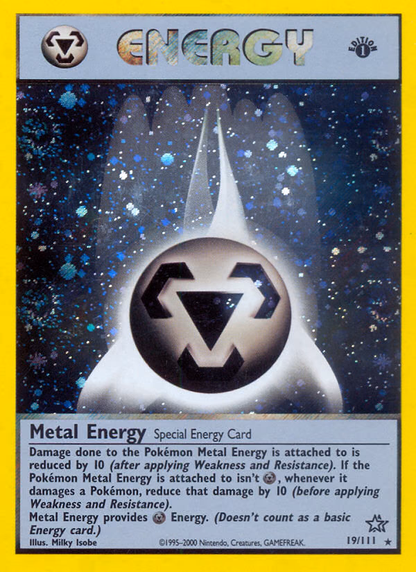 Metal Energy (Unlimited) Pokemon card (19/111, Neo Genesis)