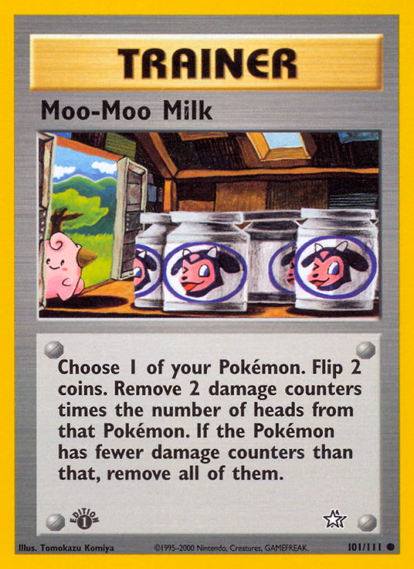 Moo-Moo Milk (Unlimited) Pokemon card (101/111, Neo Genesis)