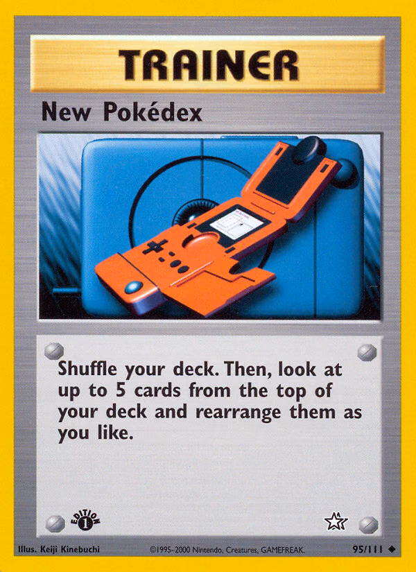 New Pokédex (1st Edition) Pokemon card (95/111, Neo Genesis)