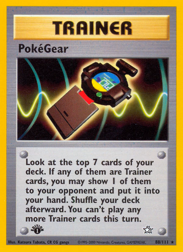 PokéGear (Unlimited) Pokemon card (88/111, Neo Genesis)
