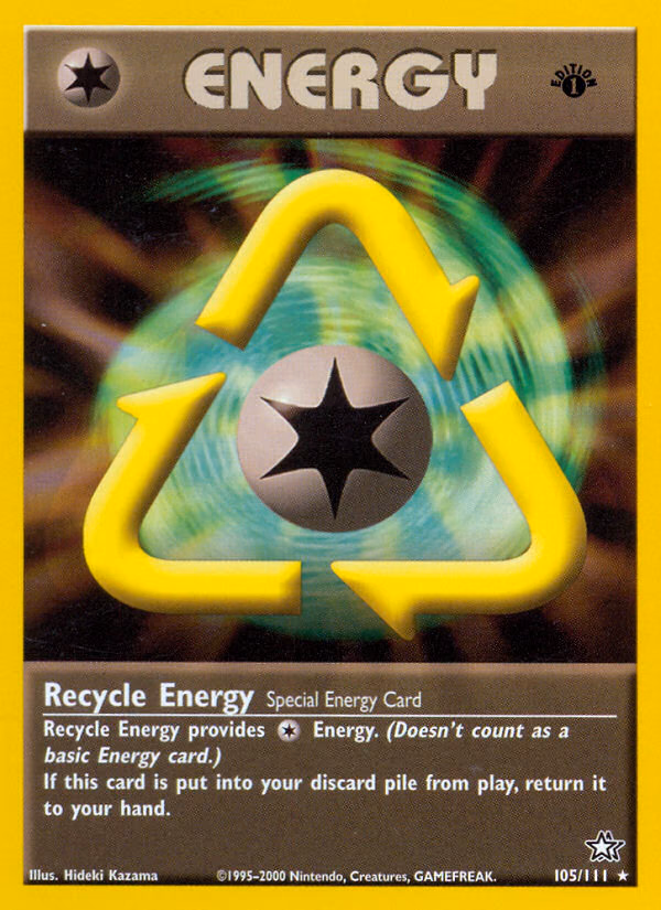 Recycle Energy (1st Edition) Pokemon card (105/111, Neo Genesis)