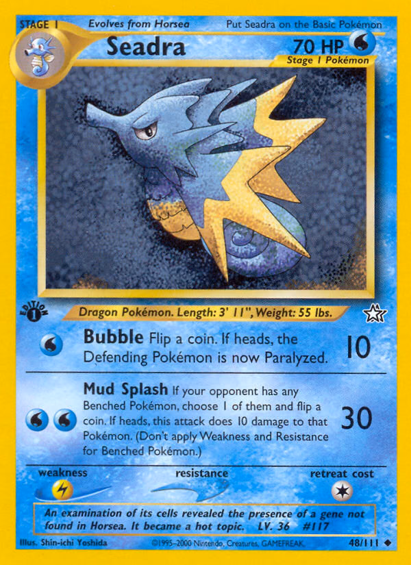 Seadra (Unlimited) Pokemon card (48/111, Neo Genesis)