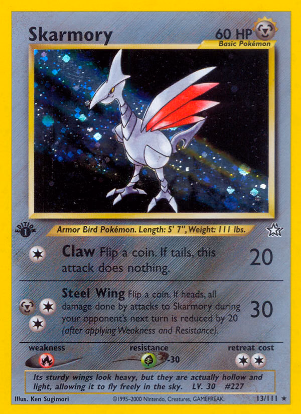 Skarmory (Unlimited) Pokemon card (13/111, Neo Genesis)