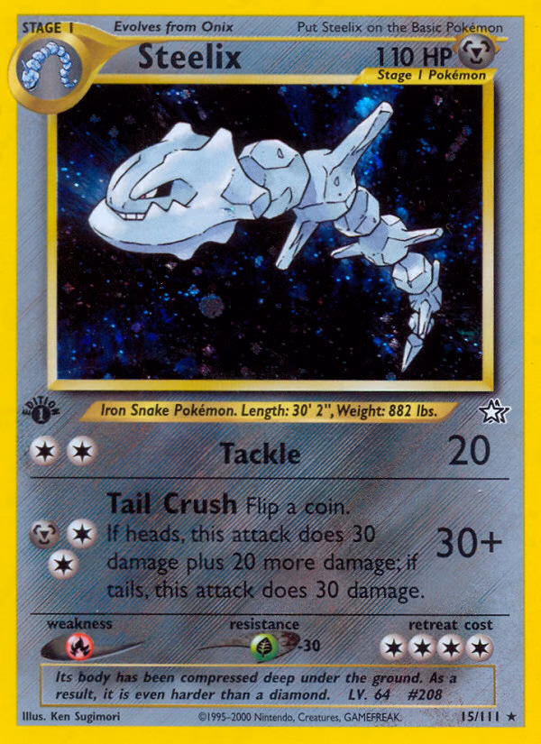 Steelix (Unlimited) Pokemon card (15/111, Neo Genesis)