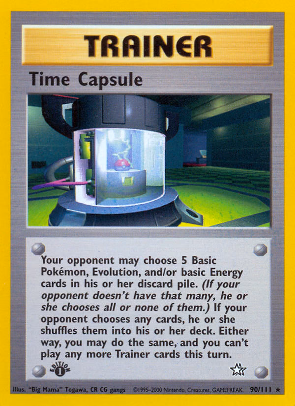 Time Capsule (Unlimited) Pokemon card (90/111, Neo Genesis)