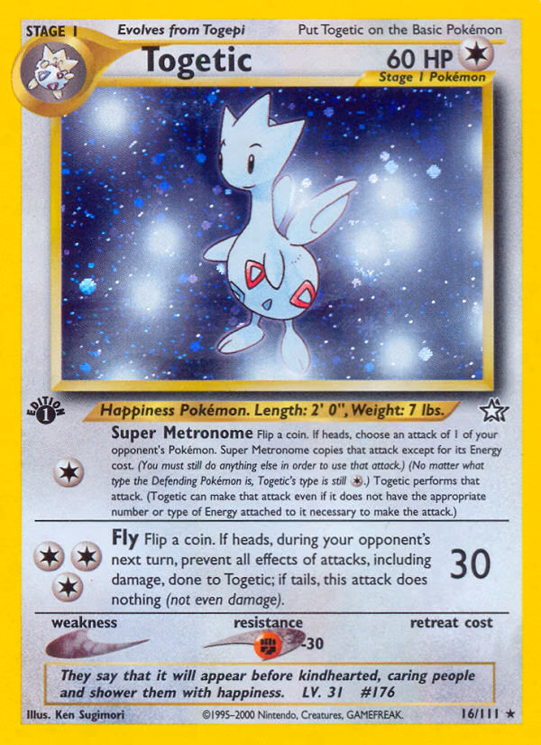 Togetic (Unlimited) Pokemon card (16/111, Neo Genesis)