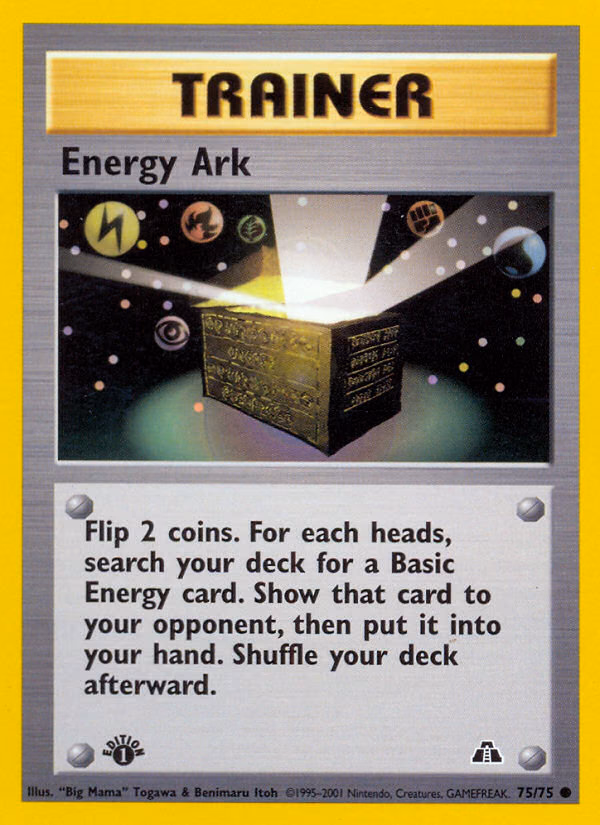 Energy Ark (Unlimited) Pokemon card (75/75, Neo Discovery)