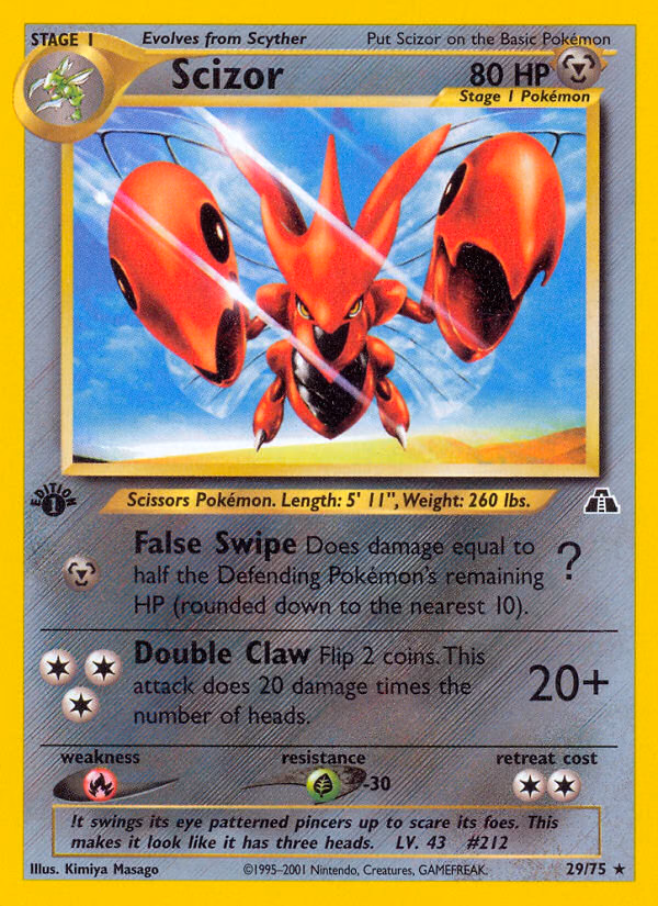 Scizor (Unlimited) Pokemon card (29/75, Neo Discovery)