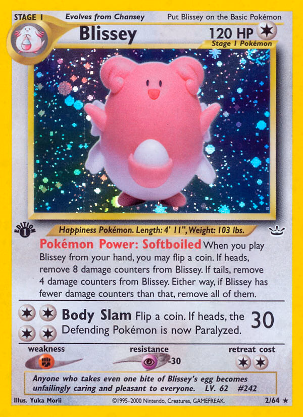 Blissey (Unlimited) Pokemon card (2/64, Neo Revelation)
