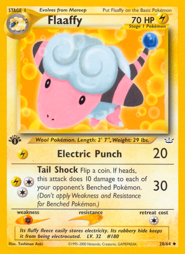 Flaaffy (Unlimited) Pokemon card (28/64, Neo Revelation)