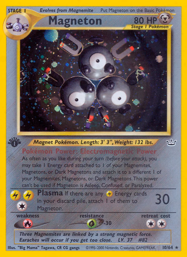 Magneton (Unlimited) Pokemon card (10/64, Neo Revelation)