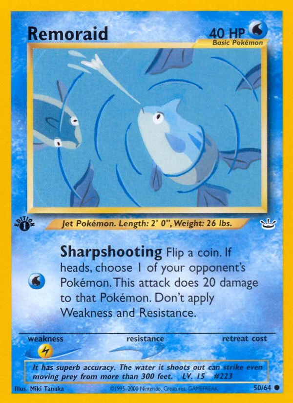 Remoraid (Unlimited) Pokemon card (50/64, Neo Revelation)