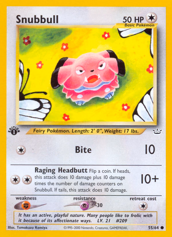 Snubbull (Unlimited) Pokemon card (55/64, Neo Revelation)