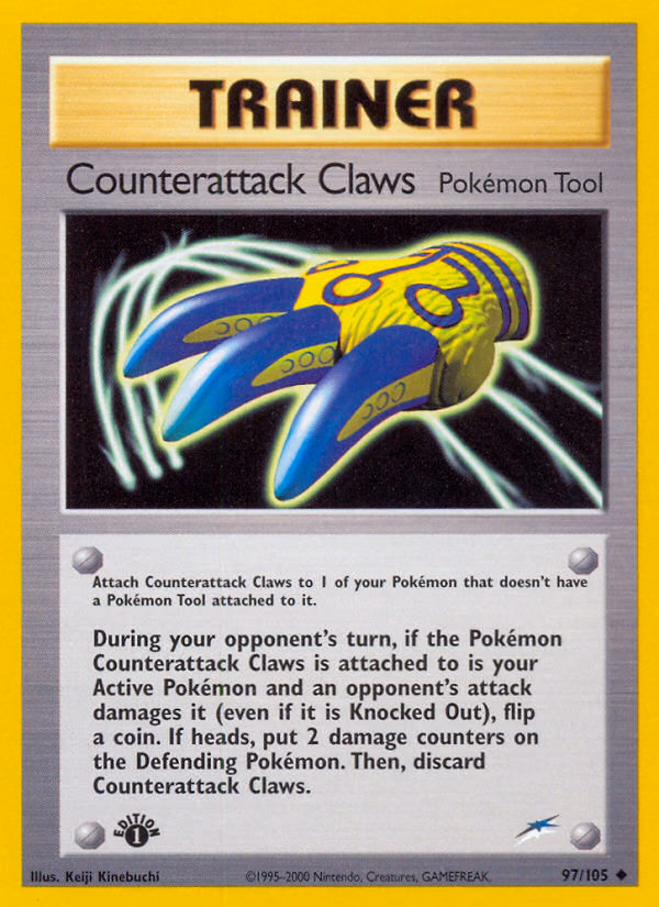 Counterattack Claws (1st Edition) Pokemon card (97/105, Neo Destiny)