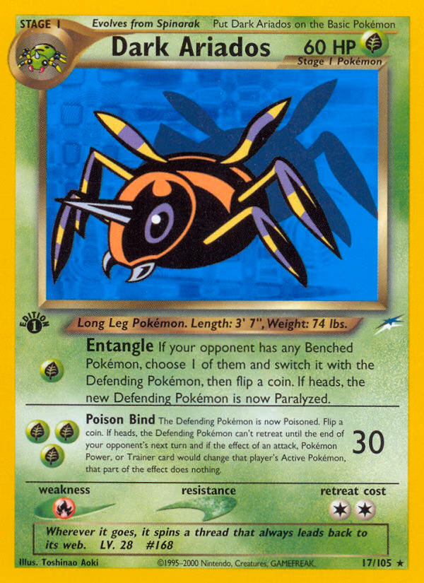 Dark Ariados (Unlimited) Pokemon card (17/105, Neo Destiny)