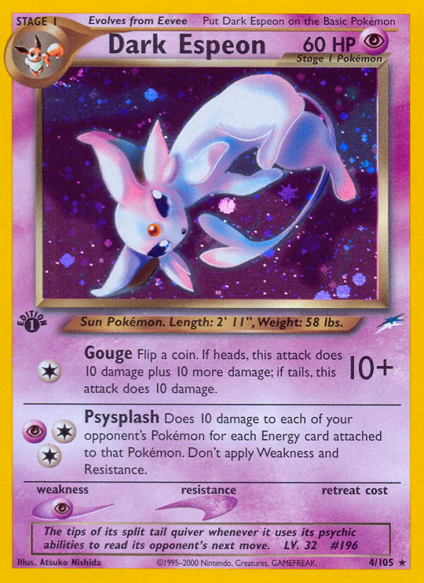 Dark Espeon (Unlimited) Pokemon card (4/105, Neo Destiny)