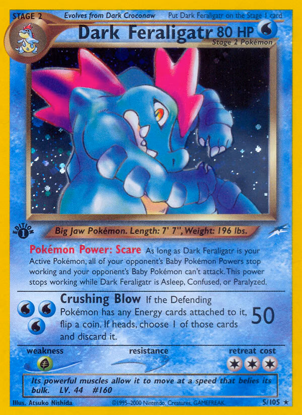 Dark Feraligatr (Unlimited) Pokemon card (5/105, Neo Destiny)