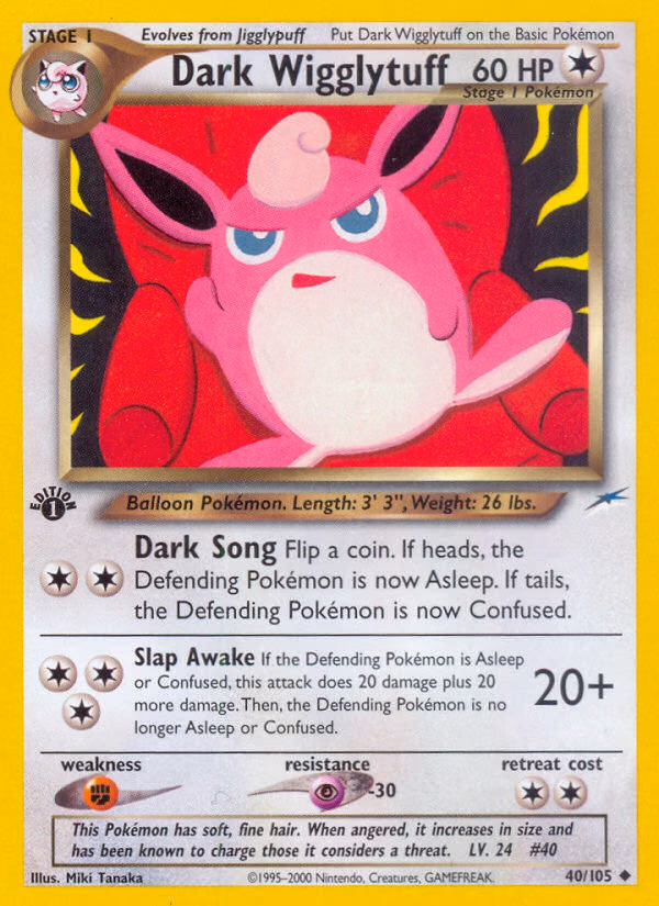 Dark Wigglytuff (Unlimited) Pokemon card (40/105, Neo Destiny)