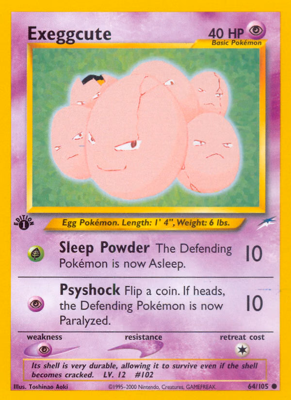 Exeggcute (Unlimited) Pokemon card (64/105, Neo Destiny)