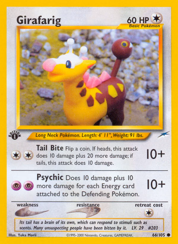 Girafarig (Unlimited) Pokemon card (66/105, Neo Destiny)