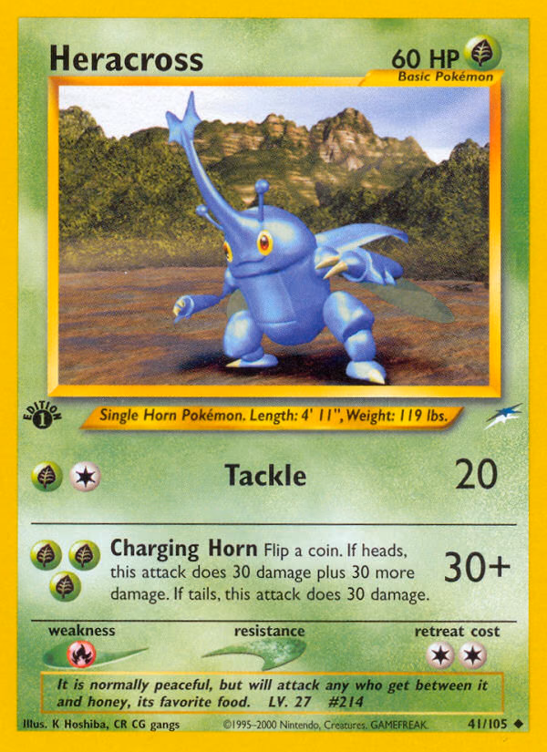 Heracross (Unlimited) Pokemon card (41/105, Neo Destiny)
