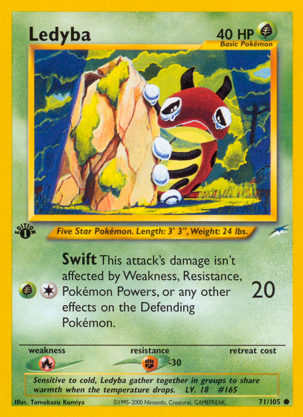 Ledyba (Unlimited) Pokemon card (71/105, Neo Destiny)