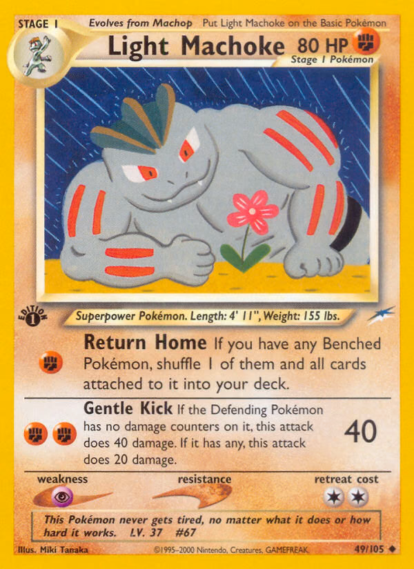 Light Machoke (1st Edition) Pokemon card (49/105, Neo Destiny)
