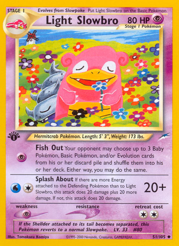 Light Slowbro (Unlimited) Pokemon card (51/105, Neo Destiny)