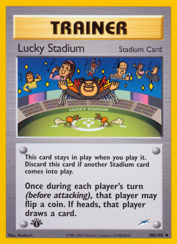 Lucky Stadium (Unlimited) Pokemon card (100/105, Neo Destiny)