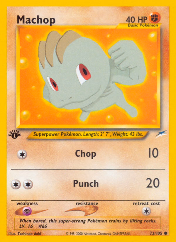 Machop (Unlimited) Pokemon card (73/105, Neo Destiny)