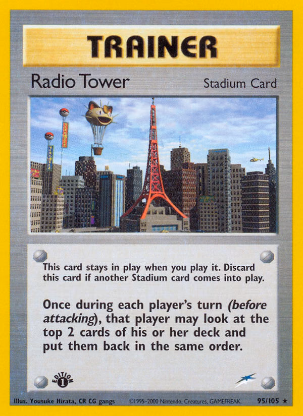 Radio Tower (Unlimited) Pokemon card (95/105, Neo Destiny)