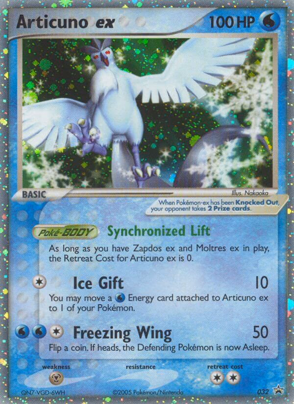 Articuno ex Pokemon card (032, Nintendo Black Star Promos)