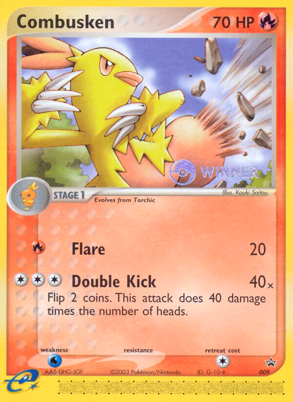 Combusken Pokemon card (009, Nintendo Black Star Promos)