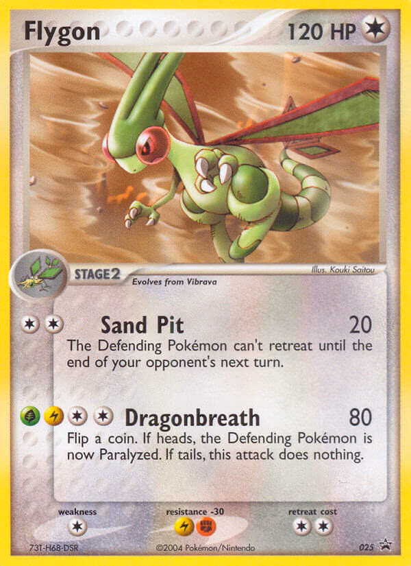 Flygon Pokemon card (025, Nintendo Black Star Promos)