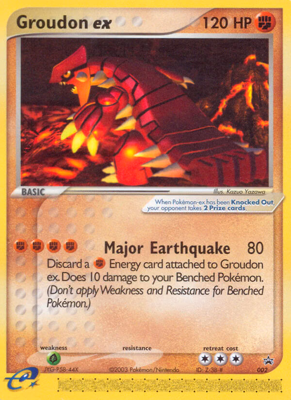 Groudon ex Pokemon card (002, Nintendo Black Star Promos)