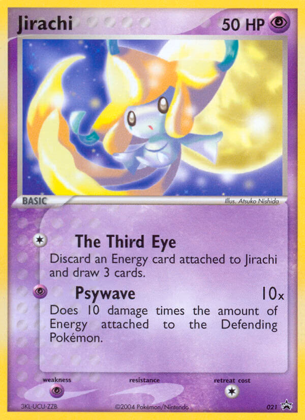 Jirachi Pokemon card (021, Nintendo Black Star Promos)