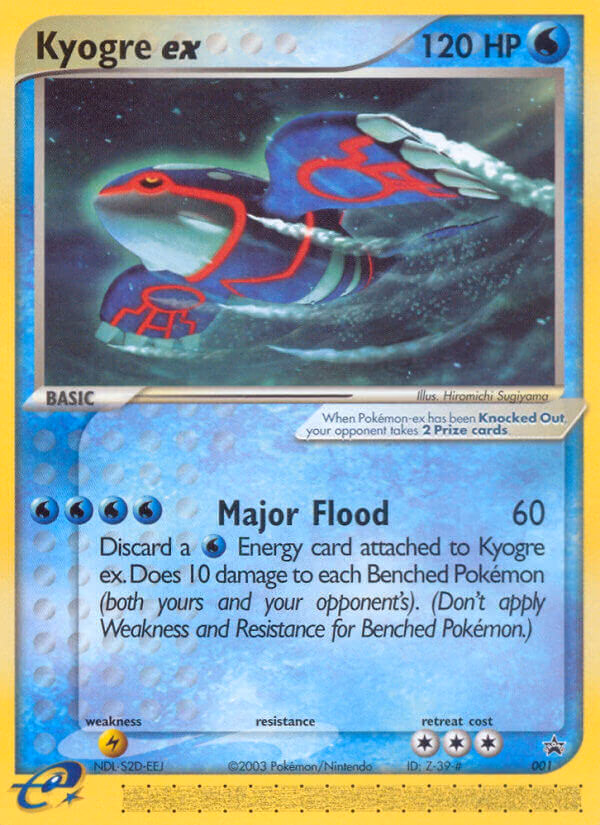 Kyogre ex Pokemon card (001, Nintendo Black Star Promos)