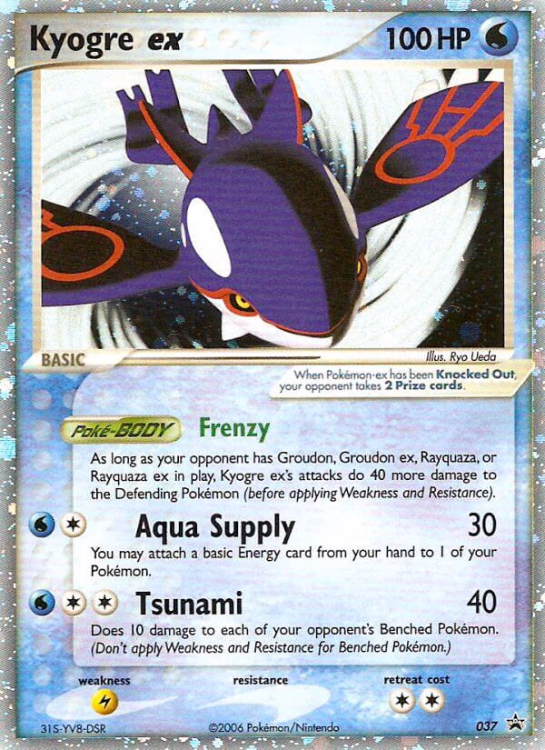 Kyogre ex Pokemon card (037, Nintendo Black Star Promos)