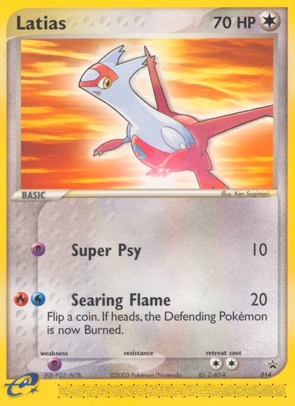 Latias Pokemon card (014, Nintendo Black Star Promos)