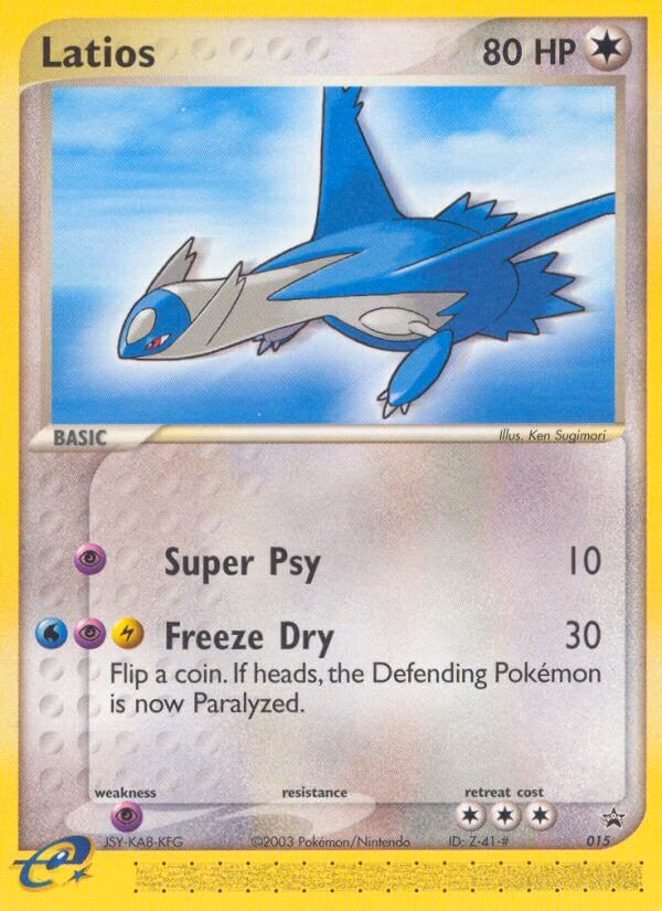 Latios Pokemon card (015, Nintendo Black Star Promos)