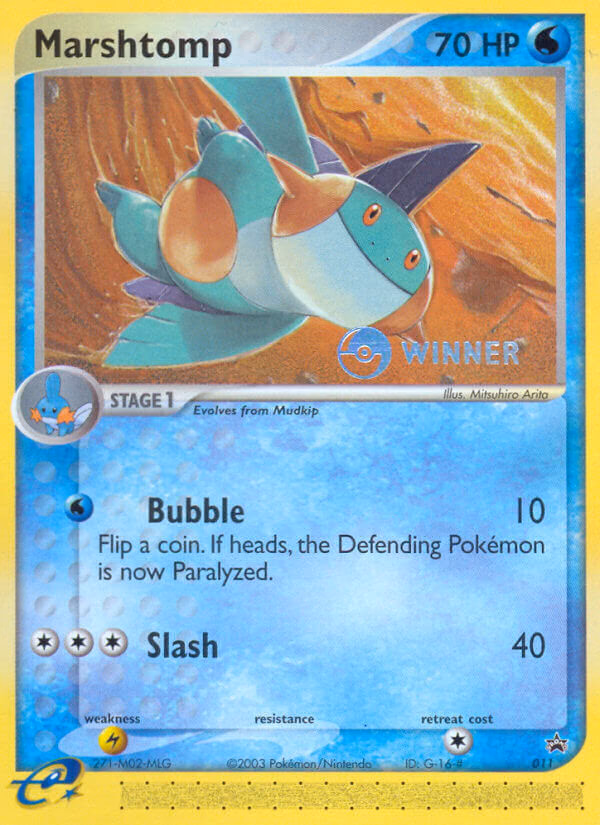 Marshtomp Pokemon card (011, Nintendo Black Star Promos)