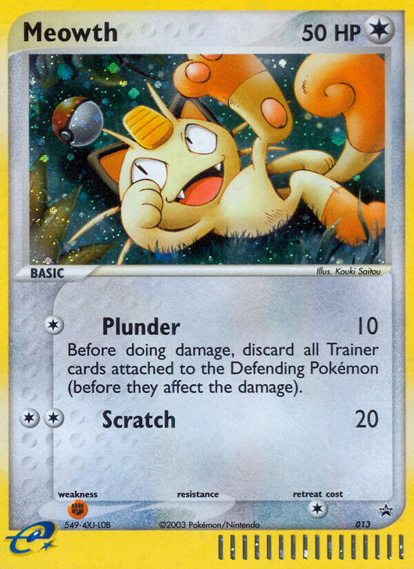 Meowth Pokemon card (013, Nintendo Black Star Promos)
