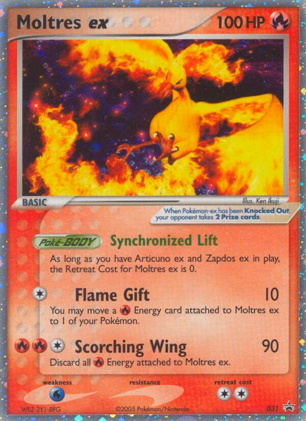 Moltres ex Pokemon card (031, Nintendo Black Star Promos)