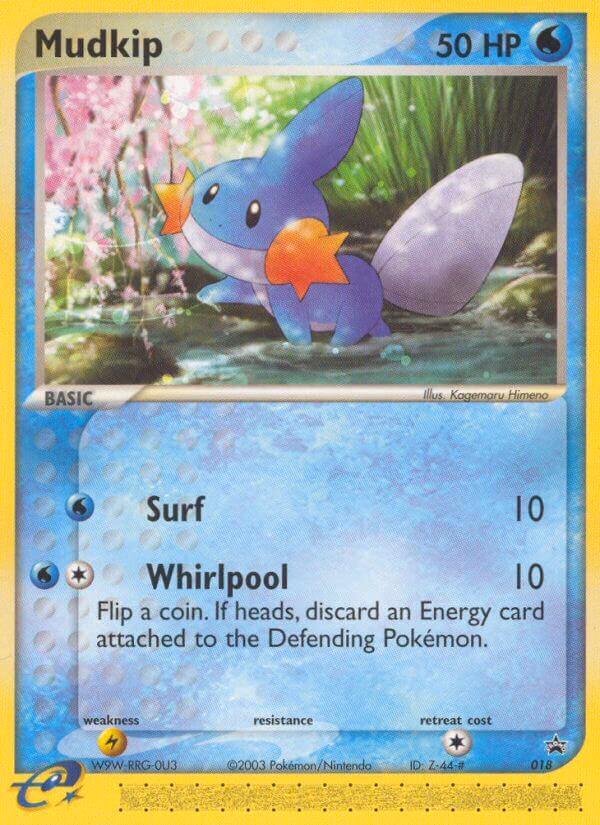Mudkip Pokemon card (018, Nintendo Black Star Promos)