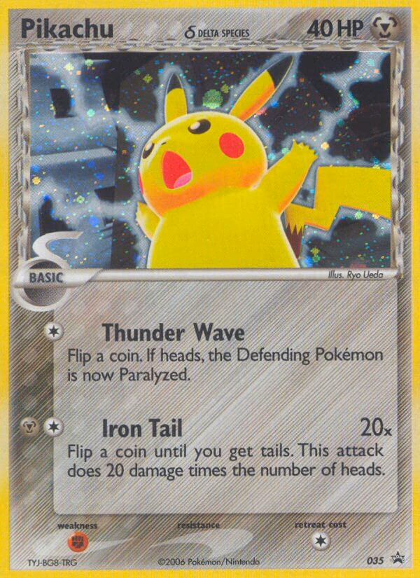 Pikachu δ Pokemon card (035, Nintendo Black Star Promos)