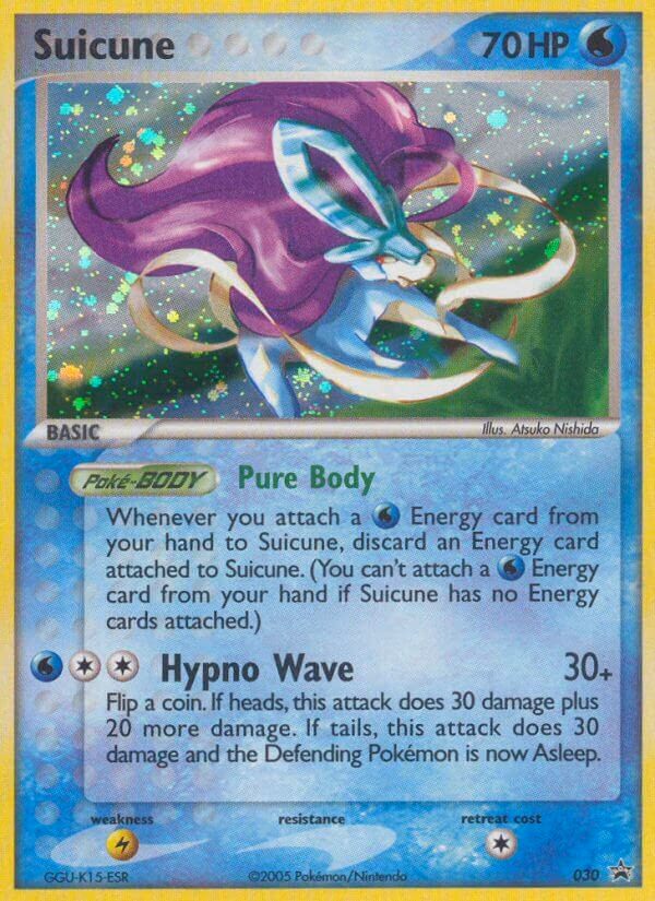 Suicune Pokemon card (030, Nintendo Black Star Promos)